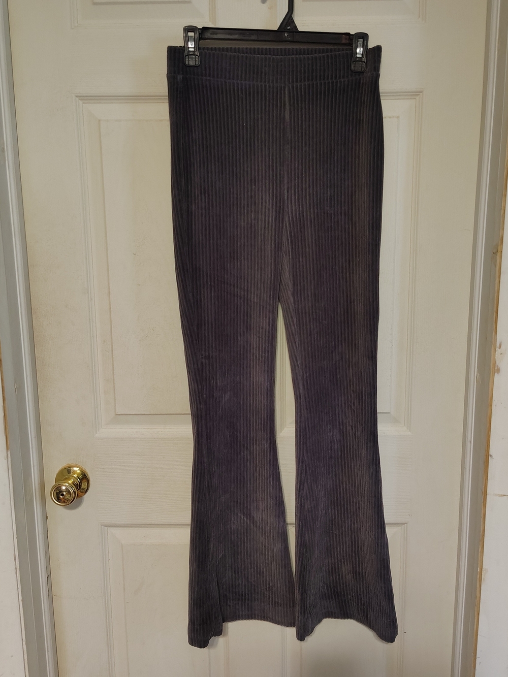 Aerie Boho Indie Groove-On Velour High Waisted Flare Pant 70s Style Medium